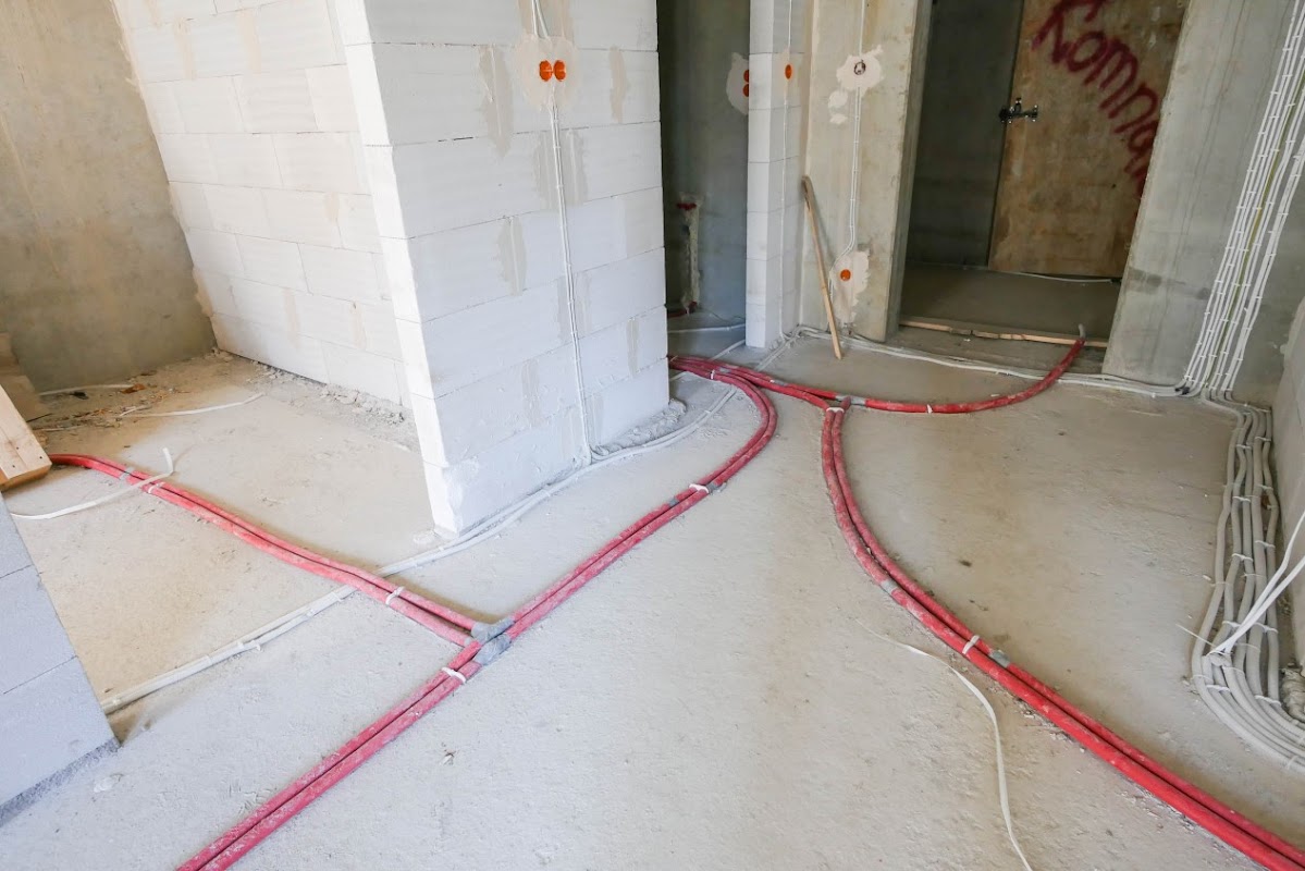 Rozprowadzenie instalacji wod-kan w budynku